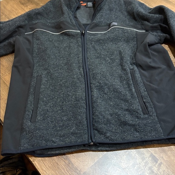 Solaris Jacket. Wool blend. Sweater material. Gray black. Large. - Picture 3 of 7